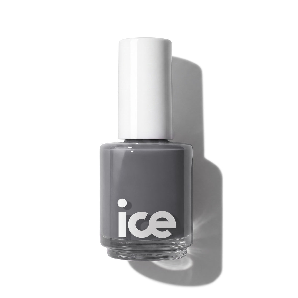 ICE Grey 243 - Charcoal Charm 15ml nail polish bottle